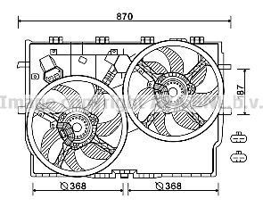 AVA QUALITY COOLING Вентилятор, охлаждение двигателя FT7586